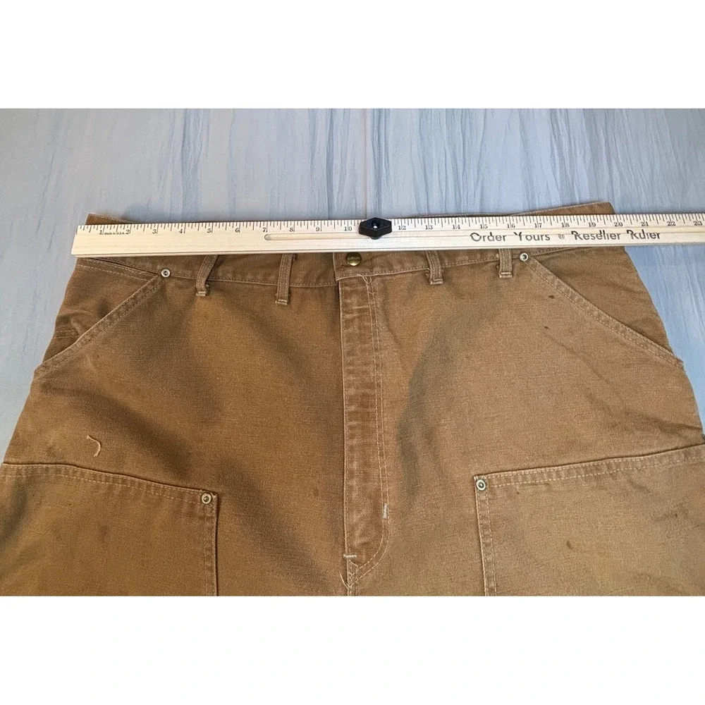 Vintage 90s Carhartt B01 Double Knee Work Pants men's 40x28 Brown Duck Canvas